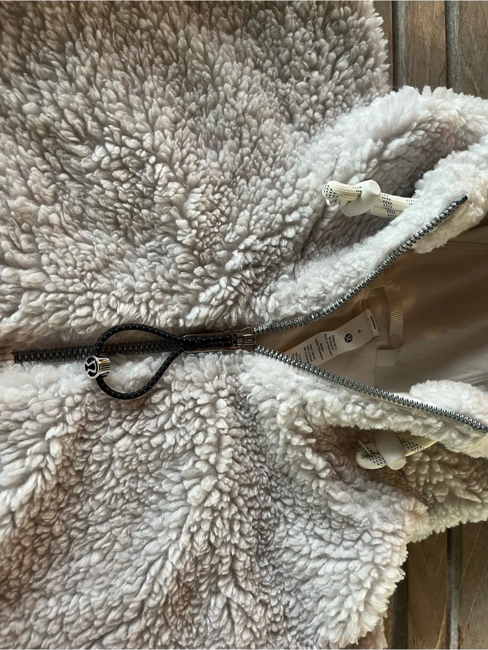 Lululemon - Cozy Cream Sherpa Half-Zip Hoodie